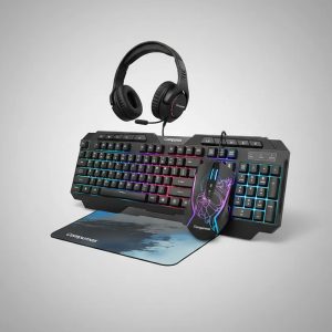 Kit Gamer Compumax Rgb Español Teclado Y Mouse Diadem 4 En 1